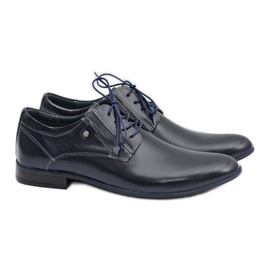 KOMODO Zapatos elegantes en cuero azul marino de Massimiliano 1