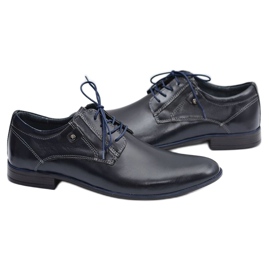 KOMODO Zapatos elegantes en cuero azul marino de Massimiliano 4