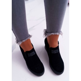 Zapatillas Snekers para mujer Lu Boo Slip-on Black Kaori negro 5