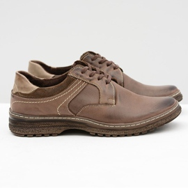 KOMODO Botas cálidas de hombre de cuero marrón Ernesto para el invierno 2