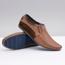KOMODO Mocasines sin Cordones para Hombre en Piel Marrón Teodoro 3