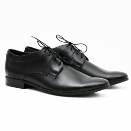 Gejms Zapatos formales de cuero para hombres clásicos Ercole negro 5
