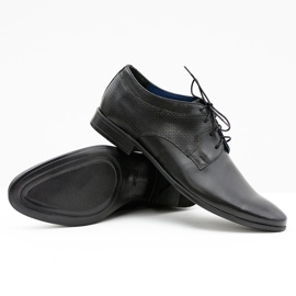 Gejms Zapatos formales de cuero para hombres clásicos Ercole negro 3
