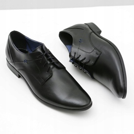 Gejms Elegantes zapatos de cuero negro Gaspare Polish 5