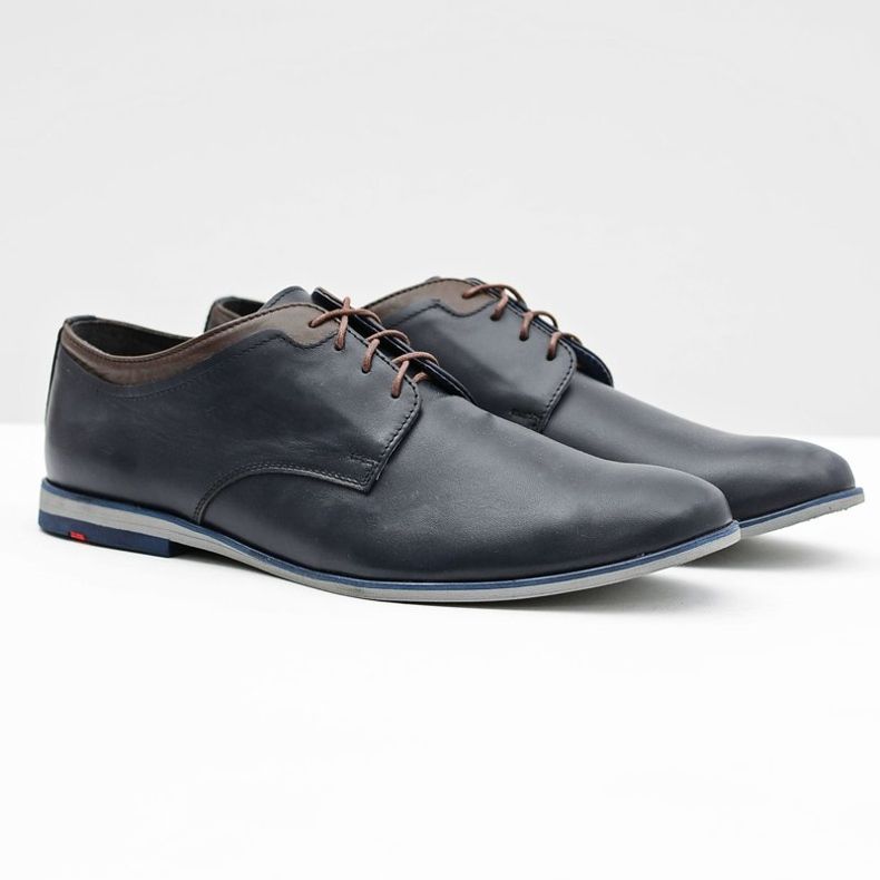 Gejms Zapatos Gianni Hombre Piel Azul Marino 1