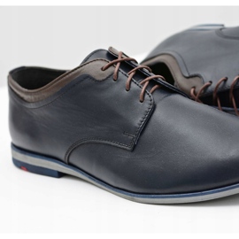 Gejms Zapatos Gianni Hombre Piel Azul Marino 6