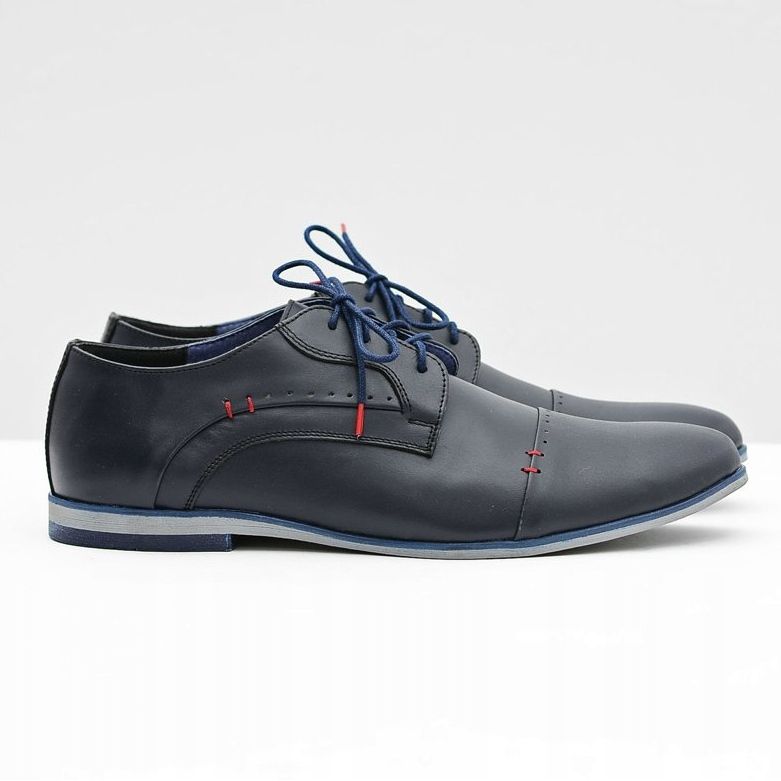 Gejms Zapatos Elegantes De Piel Para Hombre Isacco Navy azul marino 2