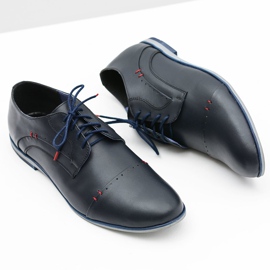 Gejms Zapatos Elegantes De Piel Para Hombre Isacco Navy azul marino 5