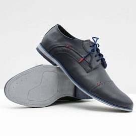 Gejms Zapatos Elegantes De Piel Para Hombre Isacco Navy azul marino 4