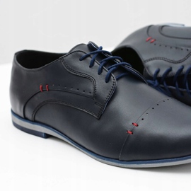 Gejms Zapatos Elegantes De Piel Para Hombre Isacco Navy azul marino 6