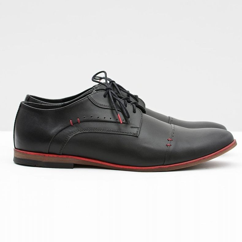 Gejms Zapatos Isacco de cuero negro para hombre elegantes 2