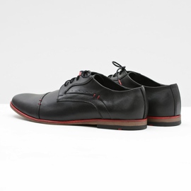 Gejms Zapatos Isacco de cuero negro para hombre elegantes 3