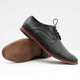 Gejms Zapatos Isacco de cuero negro para hombre elegantes 4