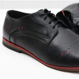 Gejms Zapatos Isacco de cuero negro para hombre elegantes 6
