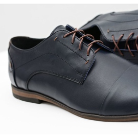 Gejms Zapatos Hombre Piel Azul Marino Livio 6