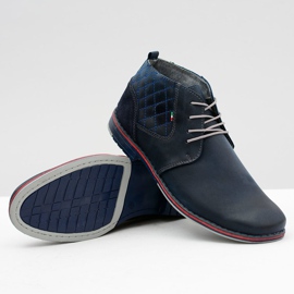 Gino Tuzzi Zapatos de cuero Grenade para hombre Graziano azul marino 4