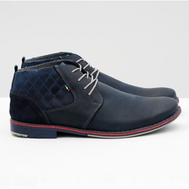 Gino Tuzzi Zapatos de cuero Grenade para hombre Graziano azul marino 2
