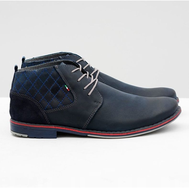 Gino Tuzzi Zapatos de cuero Grenade para hombre Graziano azul marino 2
