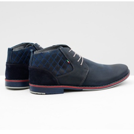 Gino Tuzzi Zapatos de cuero Grenade para hombre Graziano azul marino 3