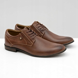KOMODO Zapatos elegantes de cuero marrónes de Massimiliano 1
