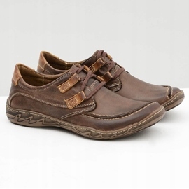 KOMODO Zapatos marrones de cuero para hombre Elton marrón 1