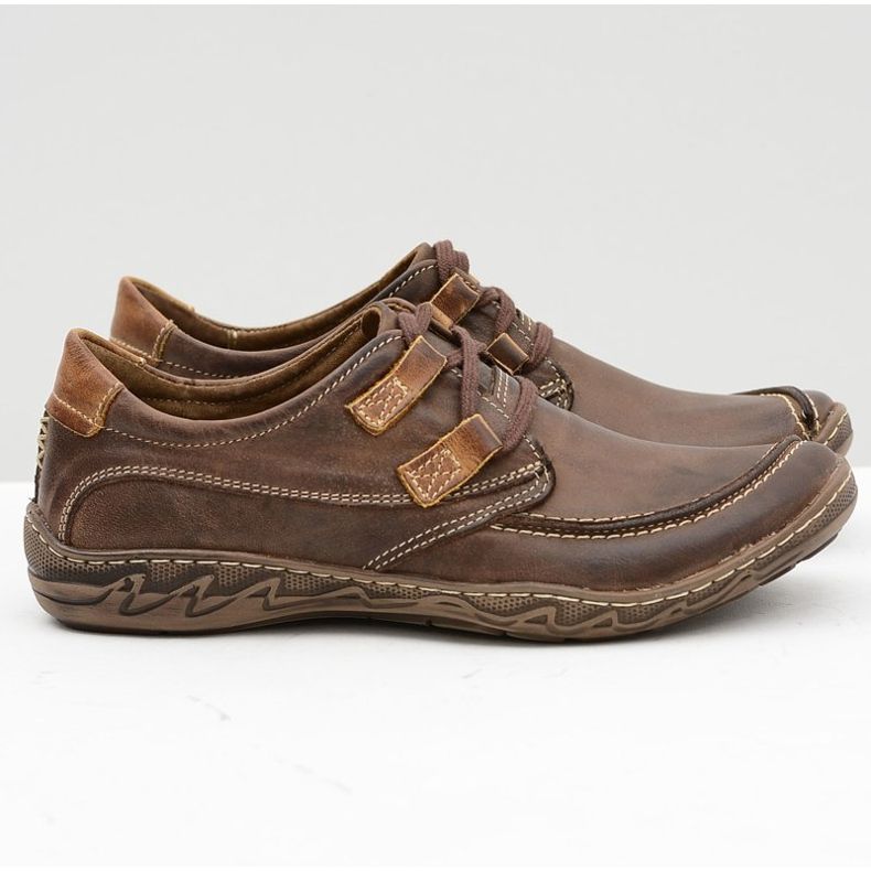 KOMODO Zapatos marrones de cuero para hombre Elton marrón 2