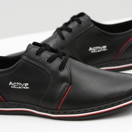 Joker Zapatos de hombre de cuero negro de Marko 5