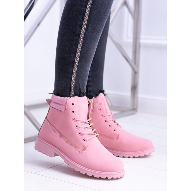SEA Botas De Madera Pastel Para Mujer Rosa Polvo Lucy rosado 1 SEA Botas De Madera Pastel Para Mujer Rosa Polvo Lucy rosado 1