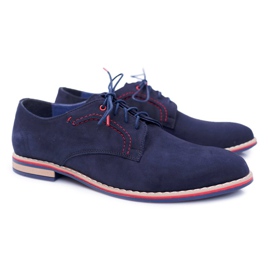 Bednarek Polish Shoes Zapatos Brogues Bednarek Elegant Nubuck Leather Azul Marino Pietro Para Hombre 1