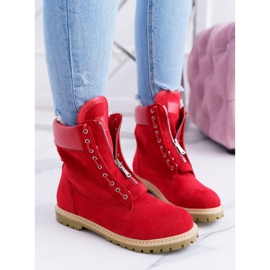 Lu Boo Red Suede Timberki Trappers Cremalleras Nancy para mujer rojo 1 Lu Boo Red Suede Timberki Trappers Cremalleras Nancy para mujer rojo 1