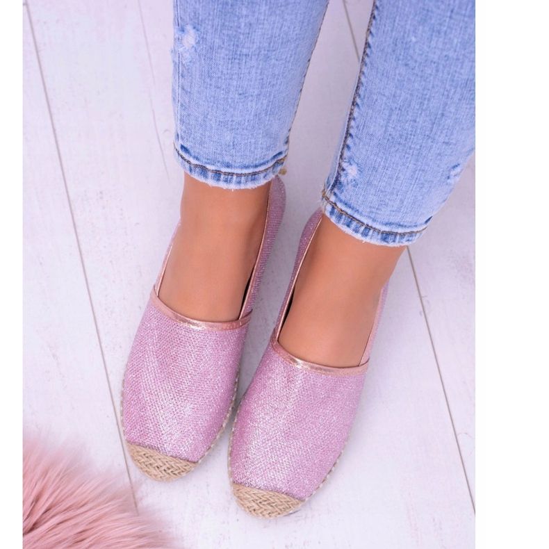 Lu Boo Glitter - Alpargatas rosas para mujer, sin cordones, Miravet rosado 2 Lu Boo Glitter - Alpargatas rosas para mujer, sin cordones, Miravet rosado 2