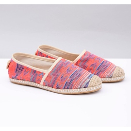 Lu Boo | Alpargatas de Lino de Mujer Aztec Coral Bimbi rosa 2