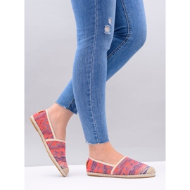 Lu Boo | Alpargatas de Lino de Mujer Aztec Coral Bimbi rosa 1