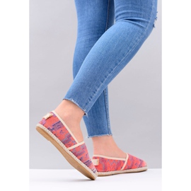 Lu Boo | Alpargatas de Lino de Mujer Aztec Coral Bimbi rosado 6