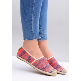 Lu Boo | Alpargatas de Lino de Mujer Aztec Coral Bimbi rosado 5