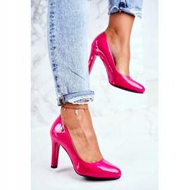 Zapatos De Salón De Mujer Lacados Sobre Un Pilar Sergio Leone Fucsia Campbell rosado 4