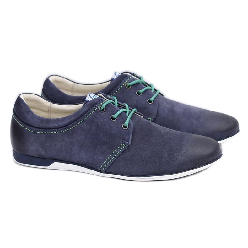 Krisbut Zapatos Dimonde de Piel Hombre Azul Marino 1
