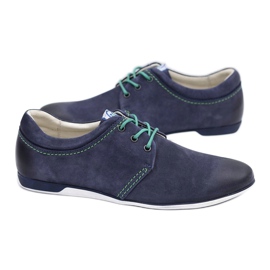 Krisbut Zapatos Dimonde de Piel Hombre Azul Marino 4