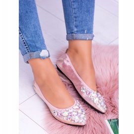 Lu Boo Pink Ballerinas en Elastic Stones Even rosa 2