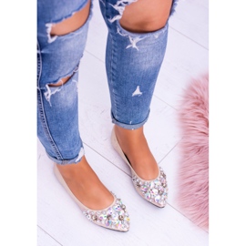 Lu Boo Golden Ballerinas en Elastic Stones Even dorado 4