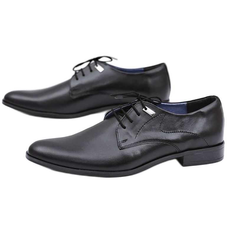 Mario Boschetti Elegantes zapatos formales negros de Damaso 1