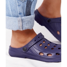 Flameshoes Pantuflas de mujer de espuma Eva azul marino 1