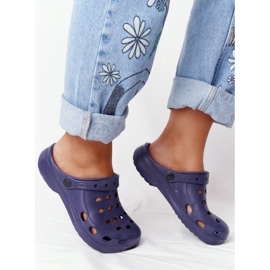 Flameshoes Pantuflas de mujer de espuma Eva azul marino 2