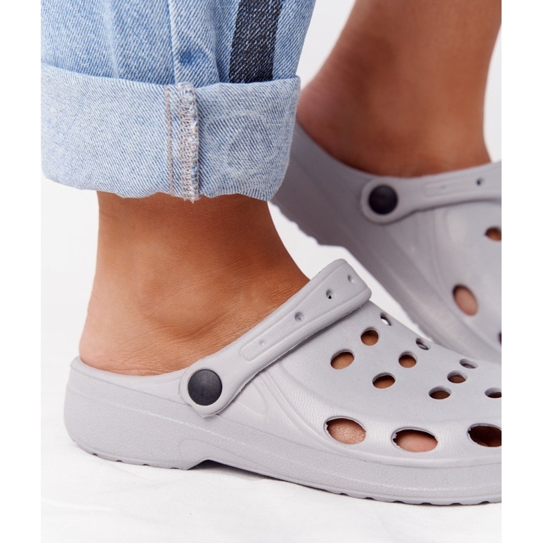 Flameshoes Pantuflas Eva de espuma gris para mujer 2