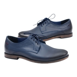 Zapatos de hombre de cuero azul marino Nikopol James 4