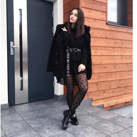 Botas lacadas en negro con recortes Lu Boo Rock Girl 6