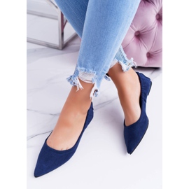 Momentos de bailarinas azul marino de Lu Boo con lazo desmontable 2