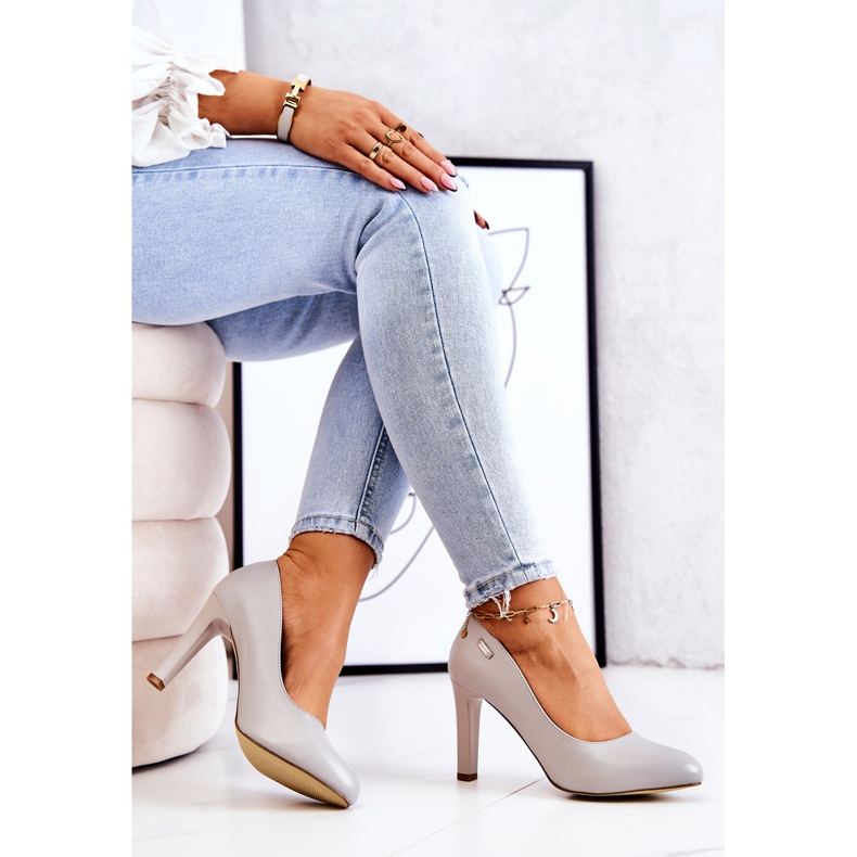 Bombas para mujeres en el Post Gray Sergio Leone gris 2