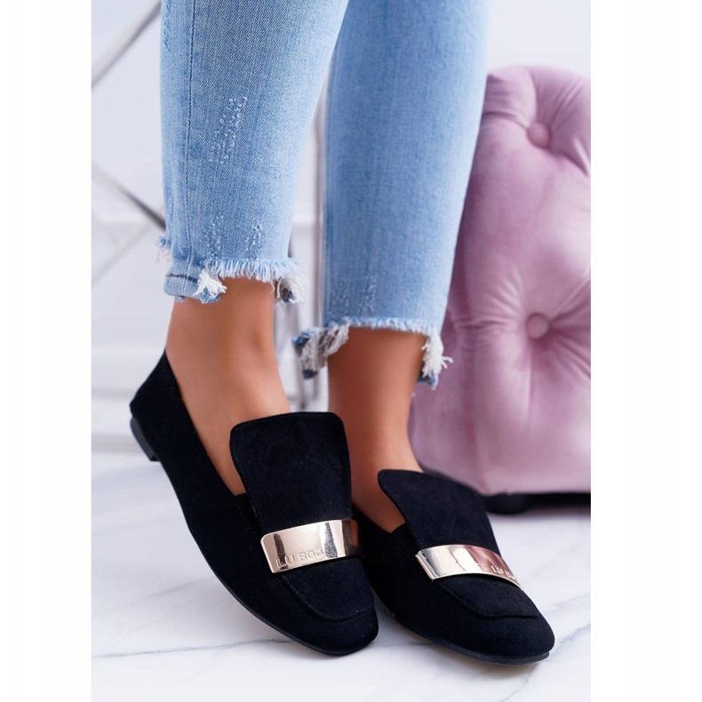 Mocasines para mujer Gold Badge Black Lordsy Lu Boo Harlem negro 1