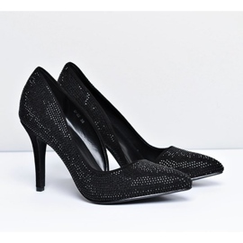 Vices Santee de diamantes de imitación asimétricos de ante negro para mujer 1 Vices Santee de diamantes de imitación asimétricos de ante negro para mujer 1